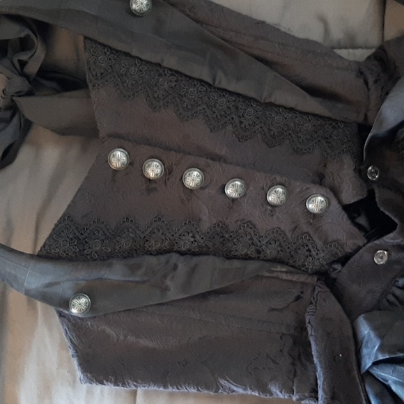 Mr Zeki S lolita black Vest - ruffle gothic - Picture 4 of 5